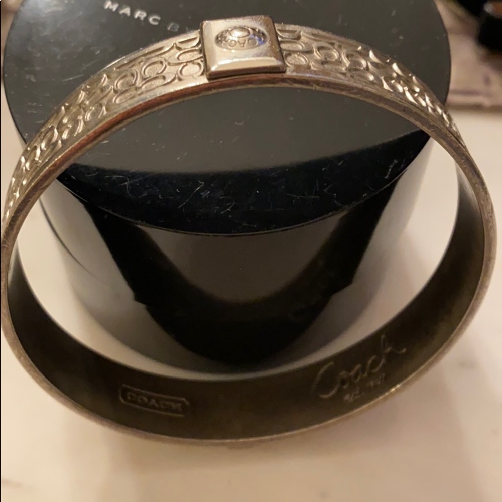 Coach Silver Signature Bangle Bracelet